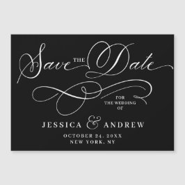 Elegante Hochzeit Save the Date einfache Magnetkar Magnetkarte