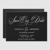 Elegante Hochzeit Save the Date einfache Magnetkar Magnetkarte (Vorne/Hinten)