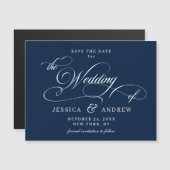 Elegante Hochzeit Save the Date einfache Magnetkar Magnetkarte (Vorne/Hinten)