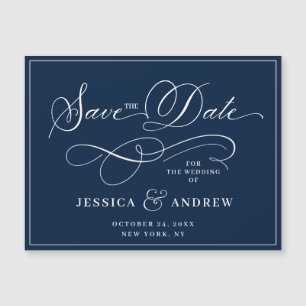 Elegante Hochzeit Save the Date einfache Magnetkar Magnetkarte