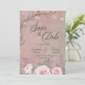 Elegante Hochzeit Save the Date Einladung (Stehend Vorderseite)