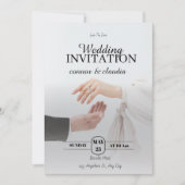 Elegante Hochzeit Save-the-Date Einladung (Vorderseite)