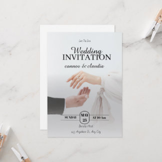 Elegante Hochzeit Save-the-Date Einladung