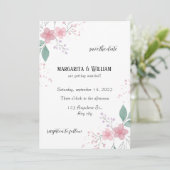 Elegante Hochzeit Save-the-Date Einladung (Stehend Vorderseite)