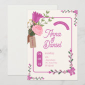 Elegante Hochzeit Save-the-Date Einladung (Vorne/Hinten)