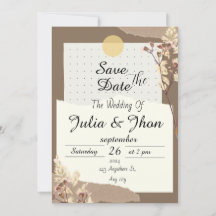Elegante Hochzeit Save-the-Date