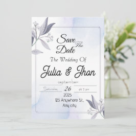 Elegante Hochzeit Save-the-Date Einladung