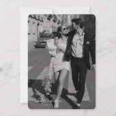 Elegante Hochzeit Save the Date Einladung (Rückseite)