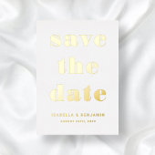 Elegante Hochzeit Save the Date Gold Folieneinladung