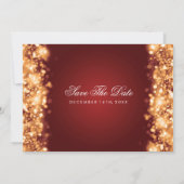 Elegante Hochzeit Save the Date Lights Gold (Rückseite)
