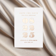Elegante Hochzeit Save the Date Rose Gold
