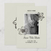 Elegante Hochzeit Save-the-Date Save The Date (Vorne/Hinten)