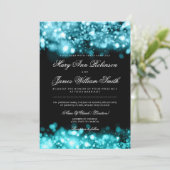 Elegante Hochzeit Save the Date türkisfarben (Stehend Vorderseite)