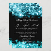 Elegante Hochzeit Save the Date türkisfarben (Vorne/Hinten)