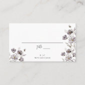 Elegante Hochzeit schwarz Aquarell vielen Dank Platzkarte (Vorderseite)