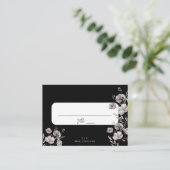 Elegante Hochzeit schwarz Aquarell vielen Dank Platzkarte (Stehend Vorderseite)