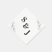 Elegante Hochzeit Serviette (Ecke)