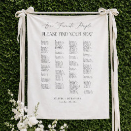 Elegante Hochzeit Sitzordnung Alphabetisch Stoff Wandteppich