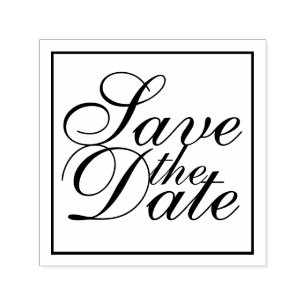 Elegante Hochzeit - Termin vormerken Permastempel
