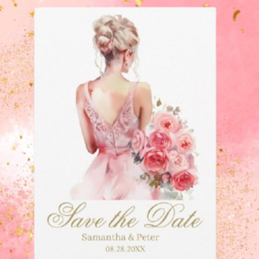 Elegante Hochzeit - Termin vormerken Save The Date