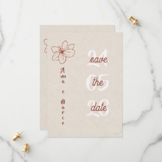 Elegante Hochzeit - Termin vormerken Save The Date