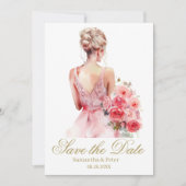Elegante Hochzeit - Termin vormerken Save The Date (Vorderseite)
