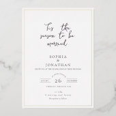 Elegante Hochzeit "The Season" Folieneinladung (Vorderseite)