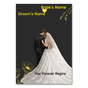Elegante Hochzeit Tischnummer