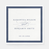 Elegante Hochzeit und Weiße Hochzeit Serviette (Vorderseite)