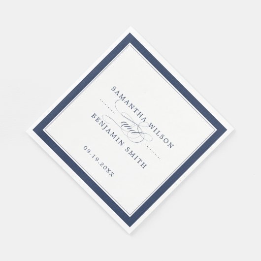 Elegante Hochzeit und Weiße Hochzeit Serviette (Ecke)