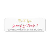 Elegante Hochzeit Vielen Dank, dass Sie das Adress (Vorne)