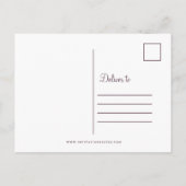 Elegante Hochzeit Vielen Dank, Floral Gold Frame Postkarte (Rückseite)