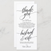 Elegante Hochzeit Vielen Dank Platzieren Setting C Programm (Vorne/Hinten)