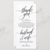 Elegante Hochzeit Vielen Dank Platzierung Karte (Vorne/Hinten)