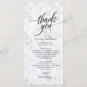 Elegante Hochzeit Vielen Dank Platzierung Karte (Vorne/Hinten)