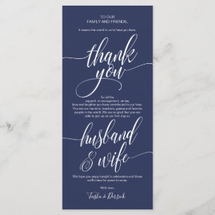 Elegante Hochzeit Vielen Dank Platzierung Karte