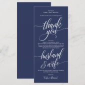 Elegante Hochzeit Vielen Dank Platzierung Karte (Vorne/Hinten)