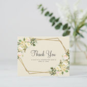 Elegante Hochzeit Vielen Dank Watercolor Floral Go Postkarte (Stehend Vorderseite)