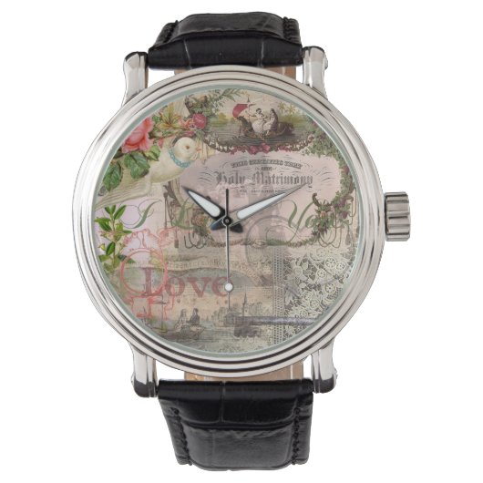 Elegante Hochzeit Vintage Ehe Antike Vintag Armbanduhr (Vorderseite)