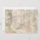 Elegante Hochzeit Vintage Ehe Antike Vintag Einladung (Rückseite)