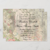 Elegante Hochzeit Vintage Ehe Antike Vintag Einladung (Vorne/Hinten)