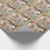 Elegante Hochzeit Vintage Ehe Antike Vintag Geschenkpapier (Ecke)