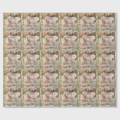 Elegante Hochzeit Vintage Ehe Antike Vintag Geschenkpapier (Flach)