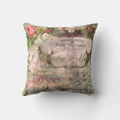 Elegante Hochzeit Vintage Ehe Antike Vintag Kissen (Rückseite)