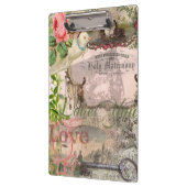 Elegante Hochzeit Vintage Ehe Antike Vintag Klemmbrett (Links)