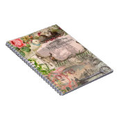 Elegante Hochzeit Vintage Ehe Antike Vintag Notizblock (Rechte Seite)