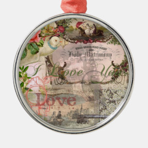 Elegante Hochzeit Vintage Ehe Antike Vintag Ornament Aus Metall