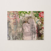 Elegante Hochzeit Vintage Ehe Antike Vintag Puzzle (Horizontal)