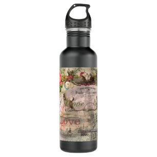 Elegante Hochzeit Vintage Ehe Antike Vintag Trinkflasche