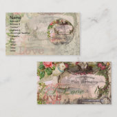 Elegante Hochzeit Vintage Ehe Antike Vintag Visitenkarte (Vorne/Hinten)